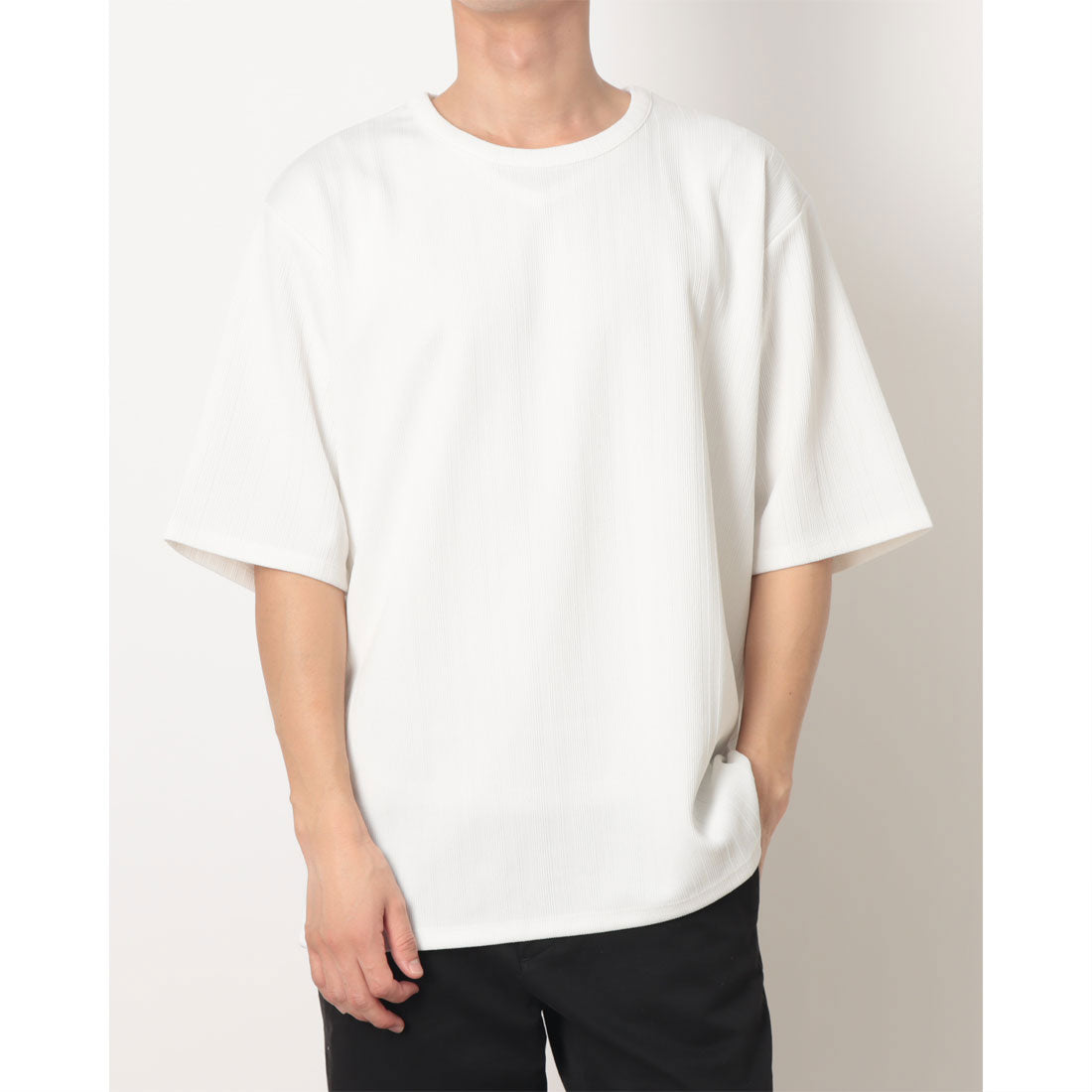 コムサイズム COMME CA ISM リンクス ストライプTシャツ （ホワイト） ホワイト