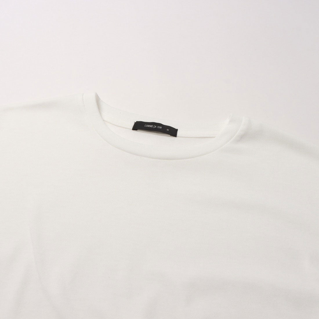 コムサイズム COMME CA ISM [セットアイテム]リネンライクケーブル クルーネックニット＋T/C天竺Tシャツ （チャコール） チャコール