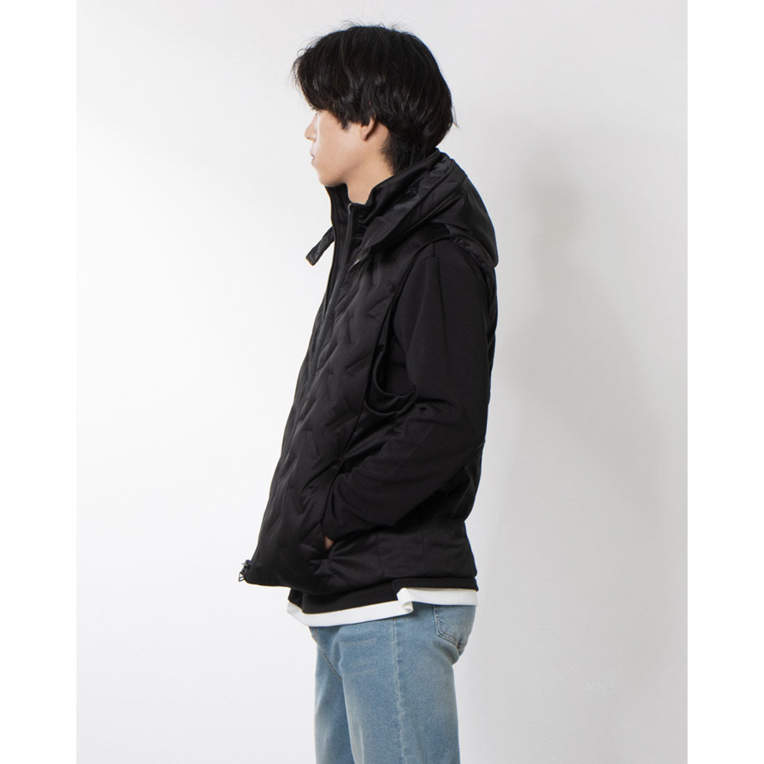 コムサイズム COMME CA ISM 接結 ダウンベスト （ブラック） ブラック