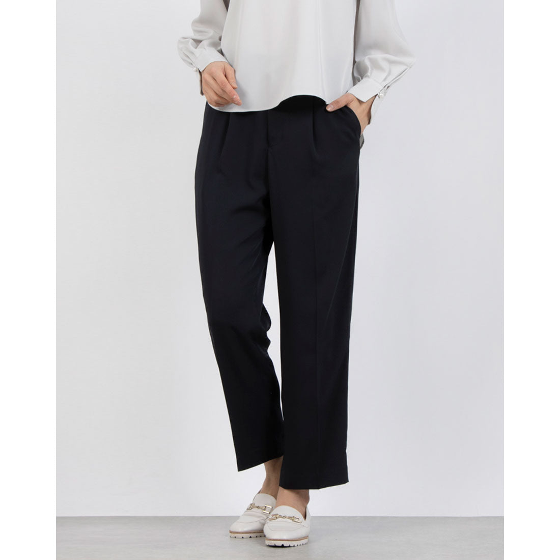 COMME CA ISM COMME CA ISM 【Set Up Compatible】 Polyester Twill Tapered Pants