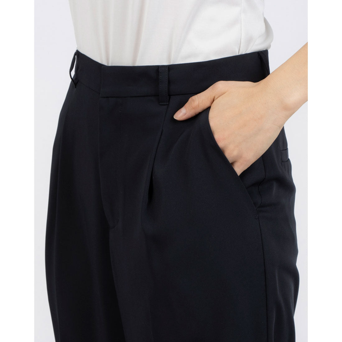 COMME CA ISM COMME CA ISM 【Set Up Compatible】 Polyester Twill Tapered Pants