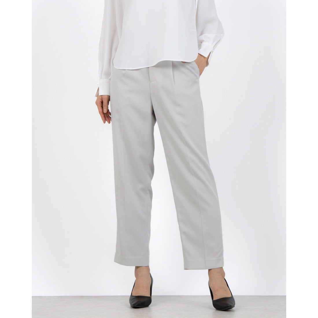 COMME CA ISM COMME CA ISM 【Set Up Compatible】 Polyester Twill Tapered Pants