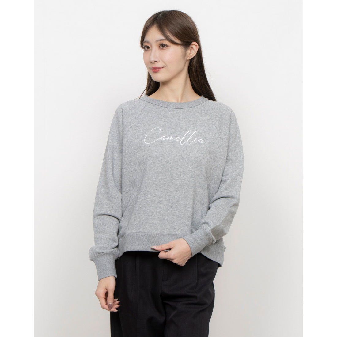 コムサイズム COMME CA ISM 刺繍トレーナー （グレー） グレー