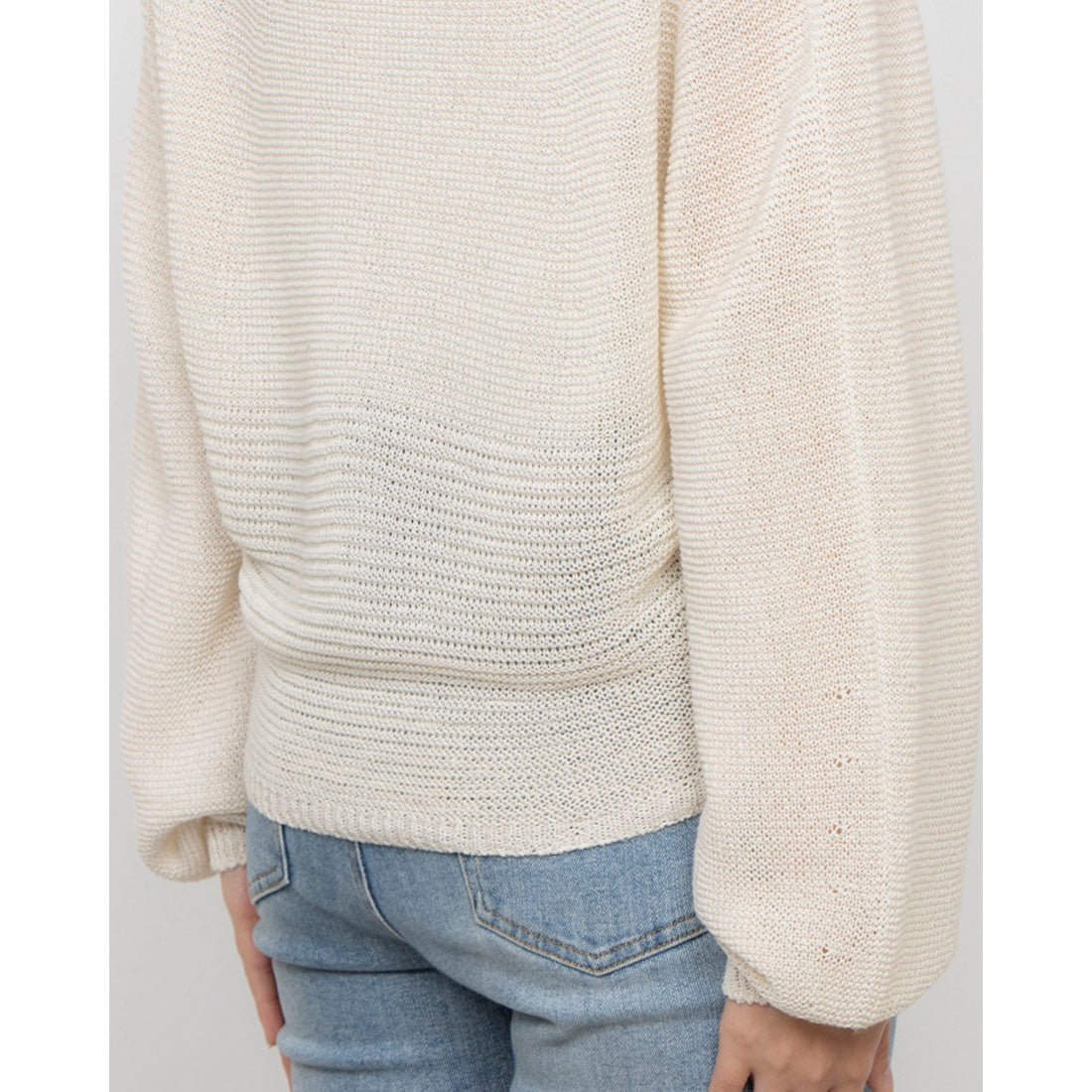 コムサイズム COMME CA ISM 日本製 ホールガーメント  和紙カーディガン （ホワイト） ホワイト