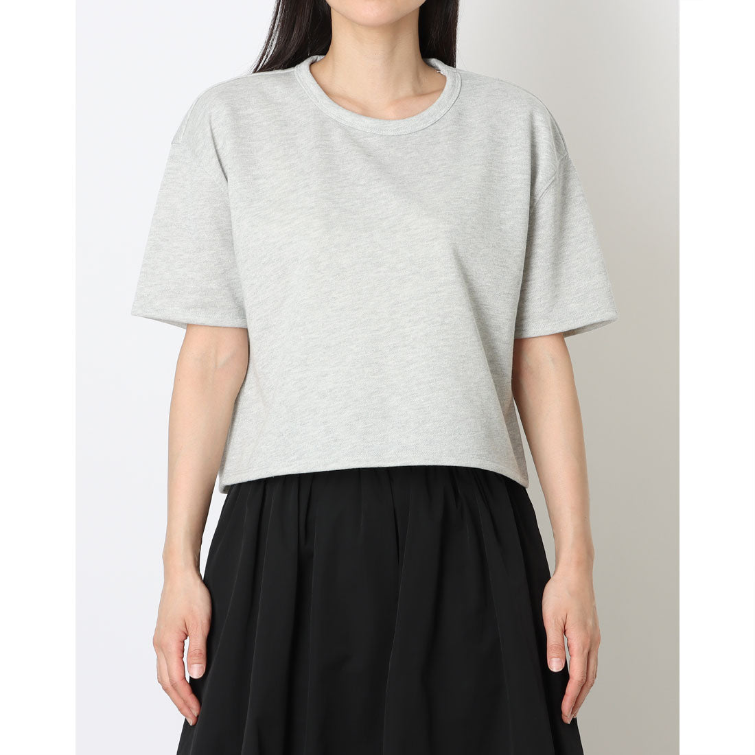 コムサイズム COMME CA ISM ラメ スウェット Tシャツ （ライトグレー） ライトグレー