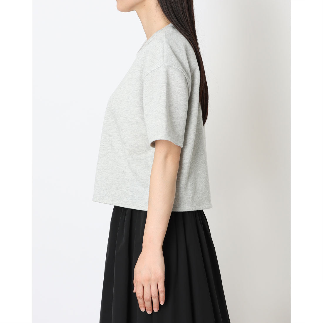 コムサイズム COMME CA ISM ラメ スウェット Tシャツ （ライトグレー） ライトグレー