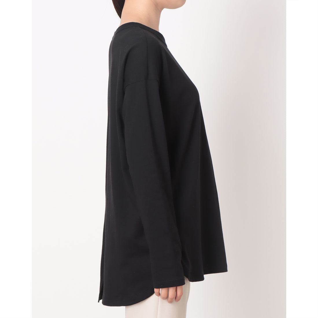 コムサイズム COMME CA ISM 裾スリット ロングTシャツ （ホワイト） ホワイト