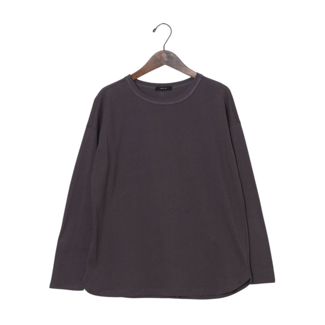 コムサイズム COMME CA ISM 裾スリット ロングTシャツ （チャコール） チャコール