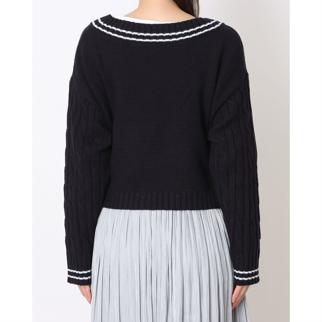 コムサイズム COMME CA ISM チルデン 深Vネックニット （ネイビー） ネイビー