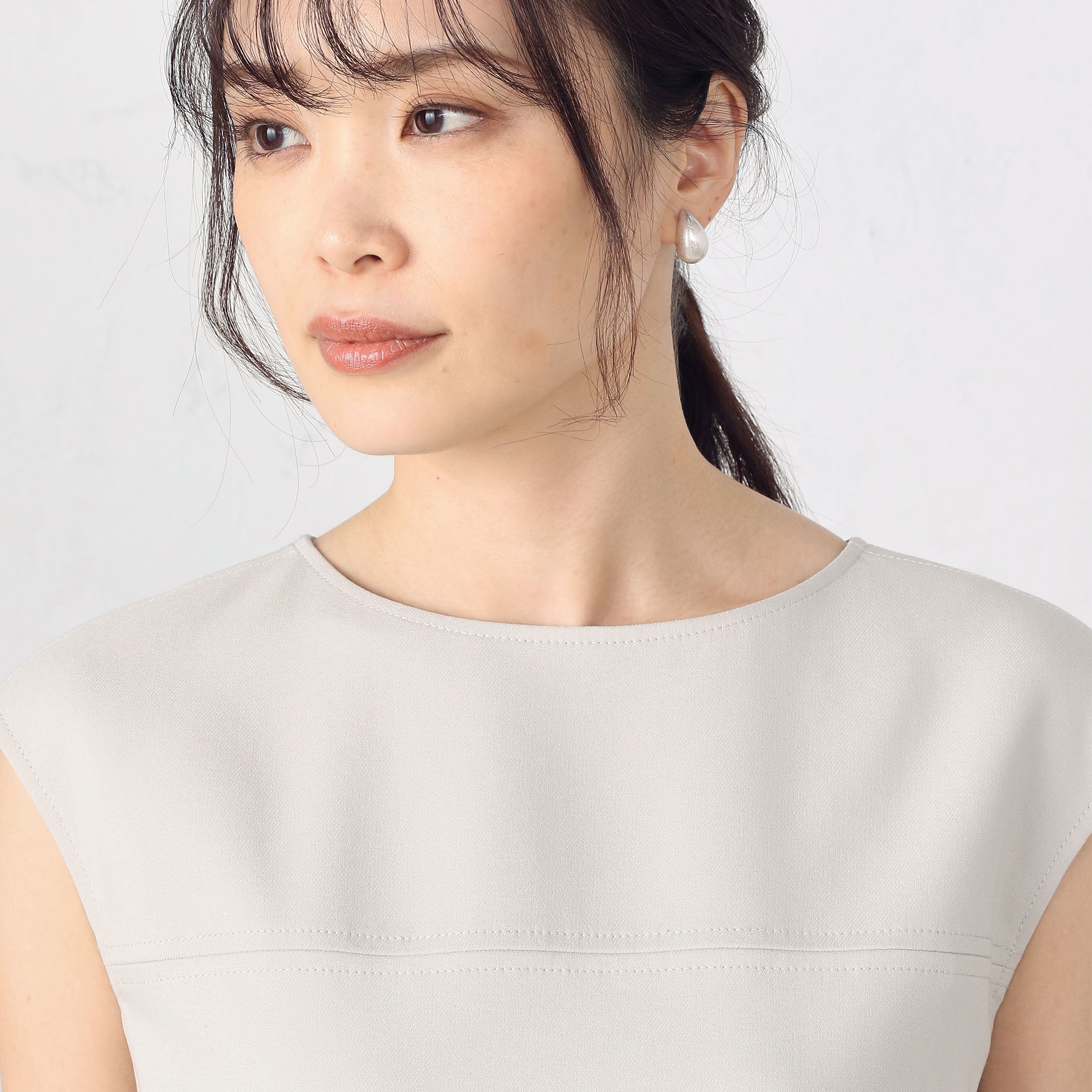 コムサイズム COMME CA ISM 【セットアップ対応】ラッフルワンピース （ブラック） ブラック