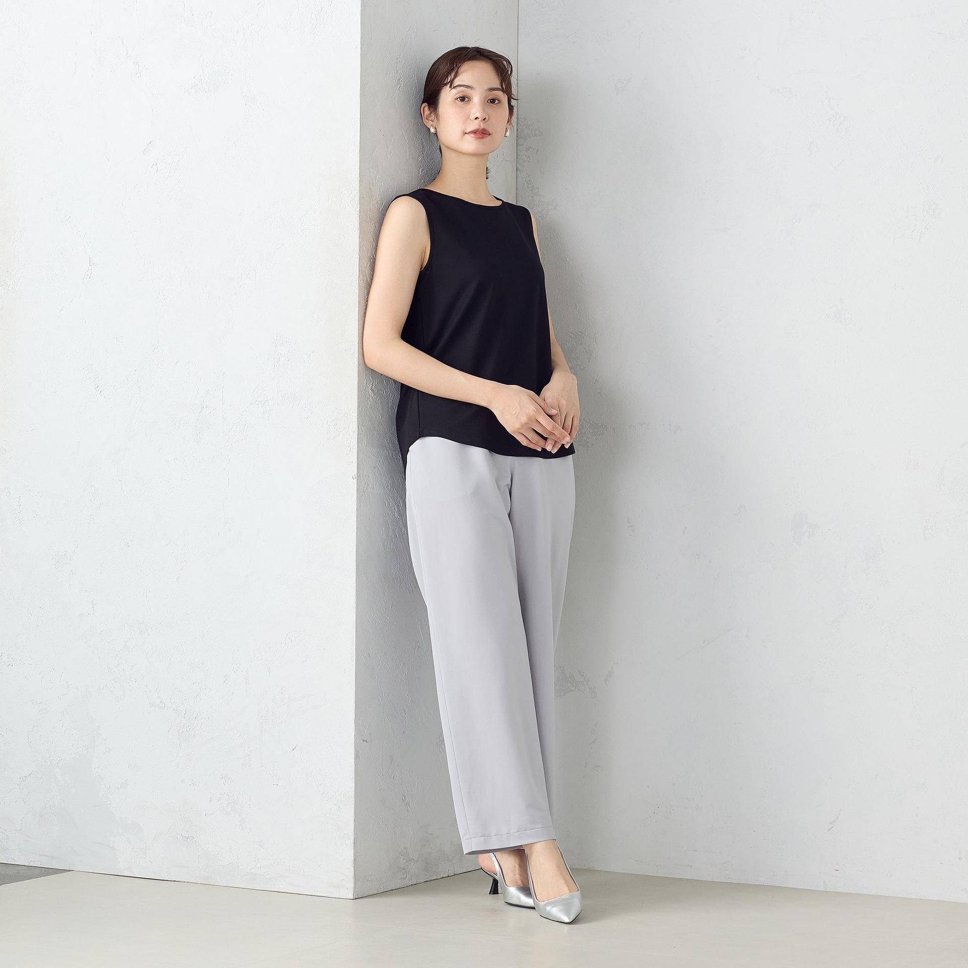 コムサイズム COMME CA ISM 【セットアップ対応】タイプライター ジャージセミワイドパンツ