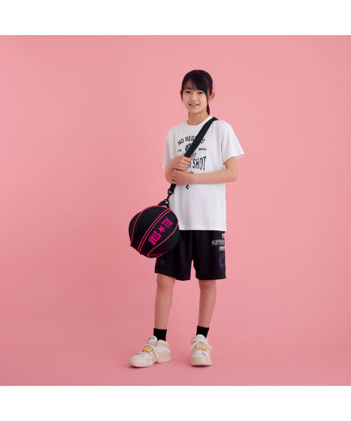 コンバース CONVERSE CONVERSE コンバース ボールケース1個入れ バスケットボール収納 7号球まで対応 バス （ブラック/サックス） ブラック/サックス