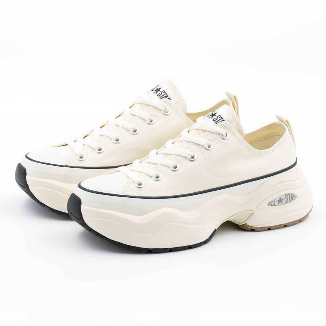 コンバース CONVERSE レディース スニーカー オールスター  サージトレーナー OX ローカット 厚底 シンプル 軽量,ホワイト