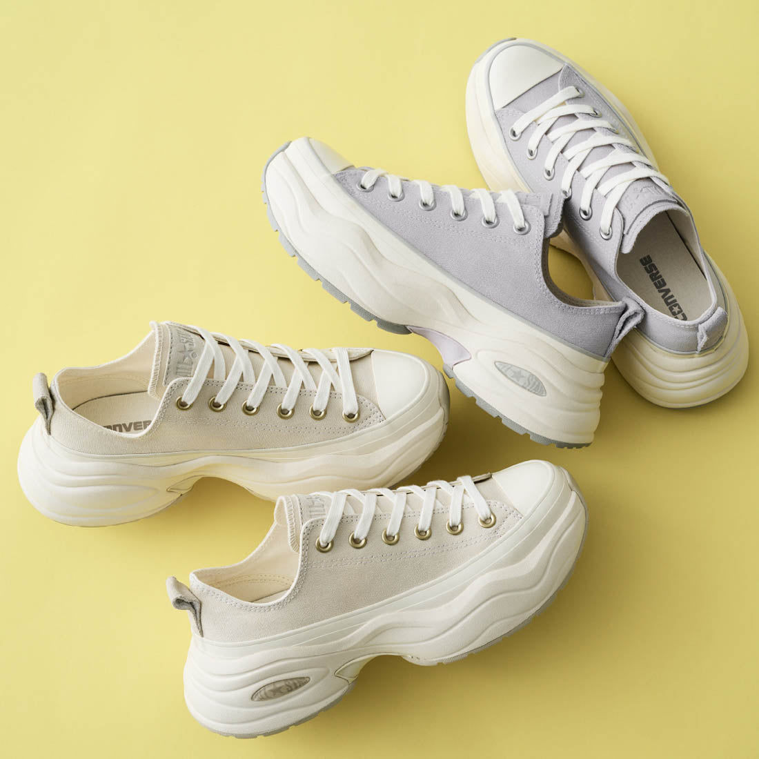 コンバース CONVERSE レディース スニーカー オールスター サージトレーナー NC OX ローカット 厚底 履きやすい シンプル （ペールグレイ） ペールグレイ