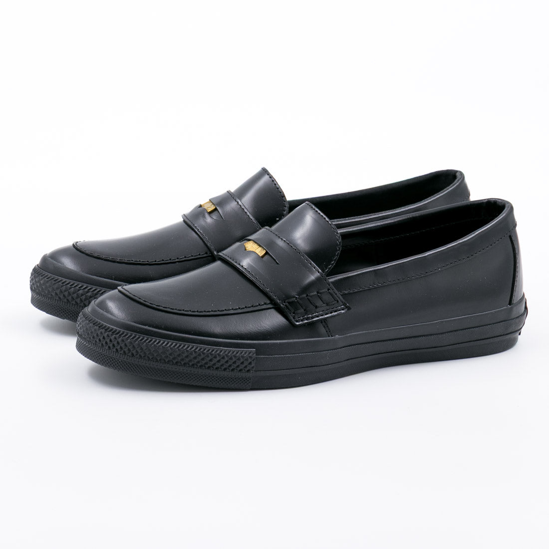 コンバース CONVERSE レディース メンズ スニーカー オールスター コインローファー レザー ローファー ローカット カジュアル （ブラック） ブラック