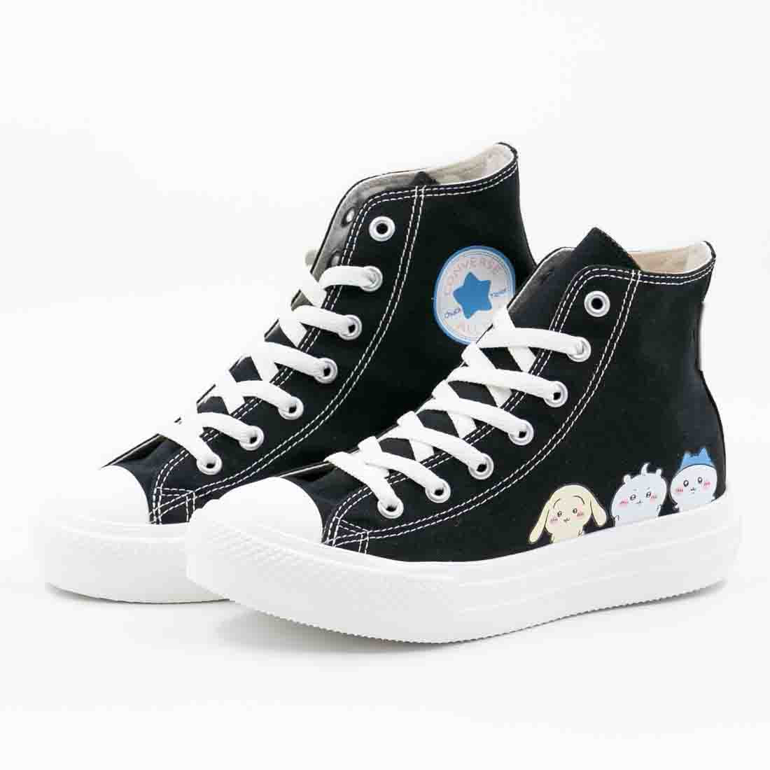 コンバース CONVERSE レディース スニーカー オールスター ライト PLTS PT HI / ちいかわ ハイカット コラボスニーカー 厚底 （ブラック） ブラック