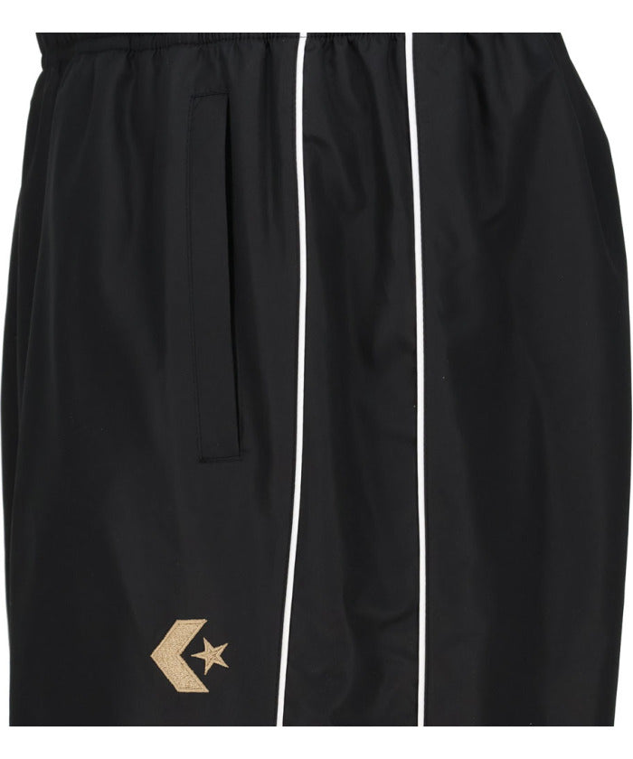 コンバース CONVERSE CONVERSE コンバース バスケット ウォームアップパンツ 裾ボタン ウィンドブレーカー  （ブラック/Vゴールト） ブラック/Vゴールト