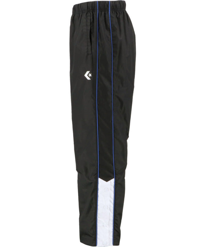 コンバース CONVERSE CONVERSE コンバース バスケット ウォームアップパンツ 裾ボタン ウィンドブレーカー  （ブラック/ホワイト） ブラック/ホワイト
