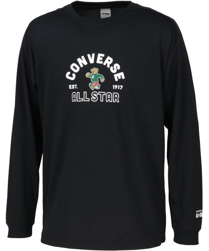 コンバース CONVERSE コンバース CONVERSE バスケット プリントロングスリーブシャツ  CB252359L （1911 ブラック×ホワイト） 1911 ブラック×ホワイト