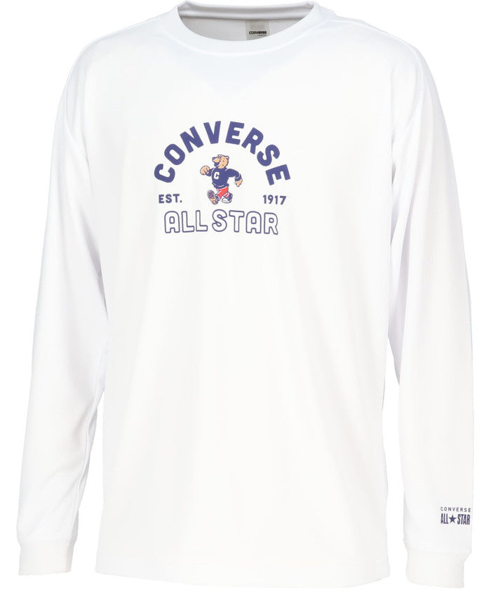 コンバース CONVERSE コンバース CONVERSE バスケット プリントロングスリーブシャツ  CB252359L （1100 ホワイト） 1100 ホワイト