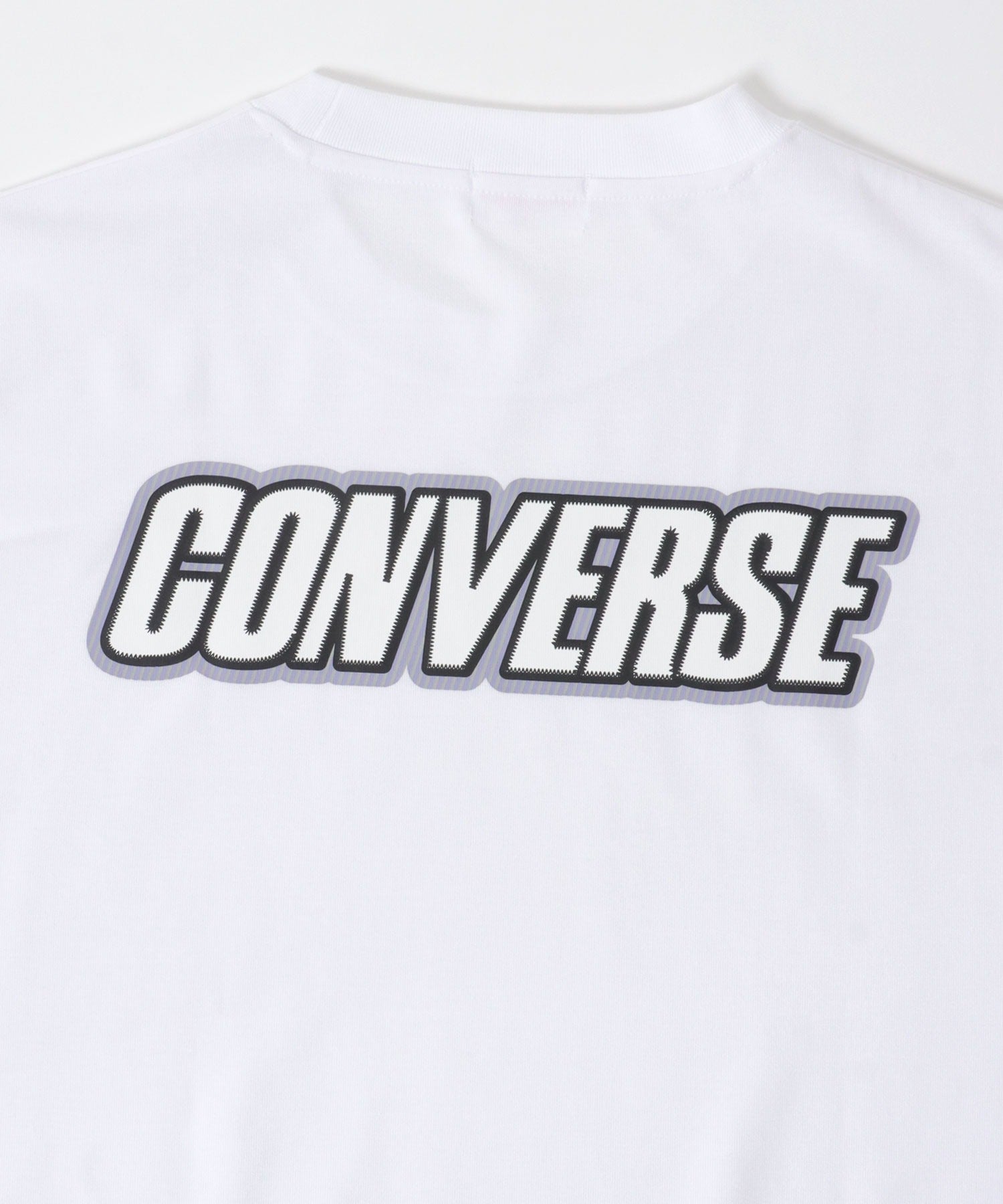 コンバース CONVERSE UVカット 接触冷感 シューズイラストバックプリント 裾ドローコード付半袖Tシャツ レディース メンズ （ホワイト系その他2） ホワイト系その他2