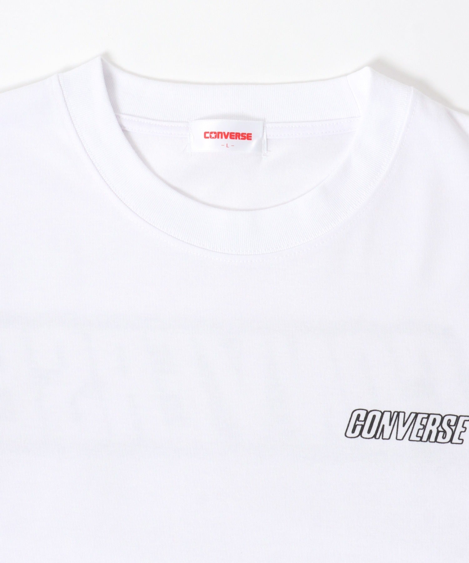 コンバース CONVERSE UVカット 接触冷感 シューズイラストバックプリント 裾ドローコード付半袖Tシャツ レディース メンズ （ホワイト系その他2） ホワイト系その他2