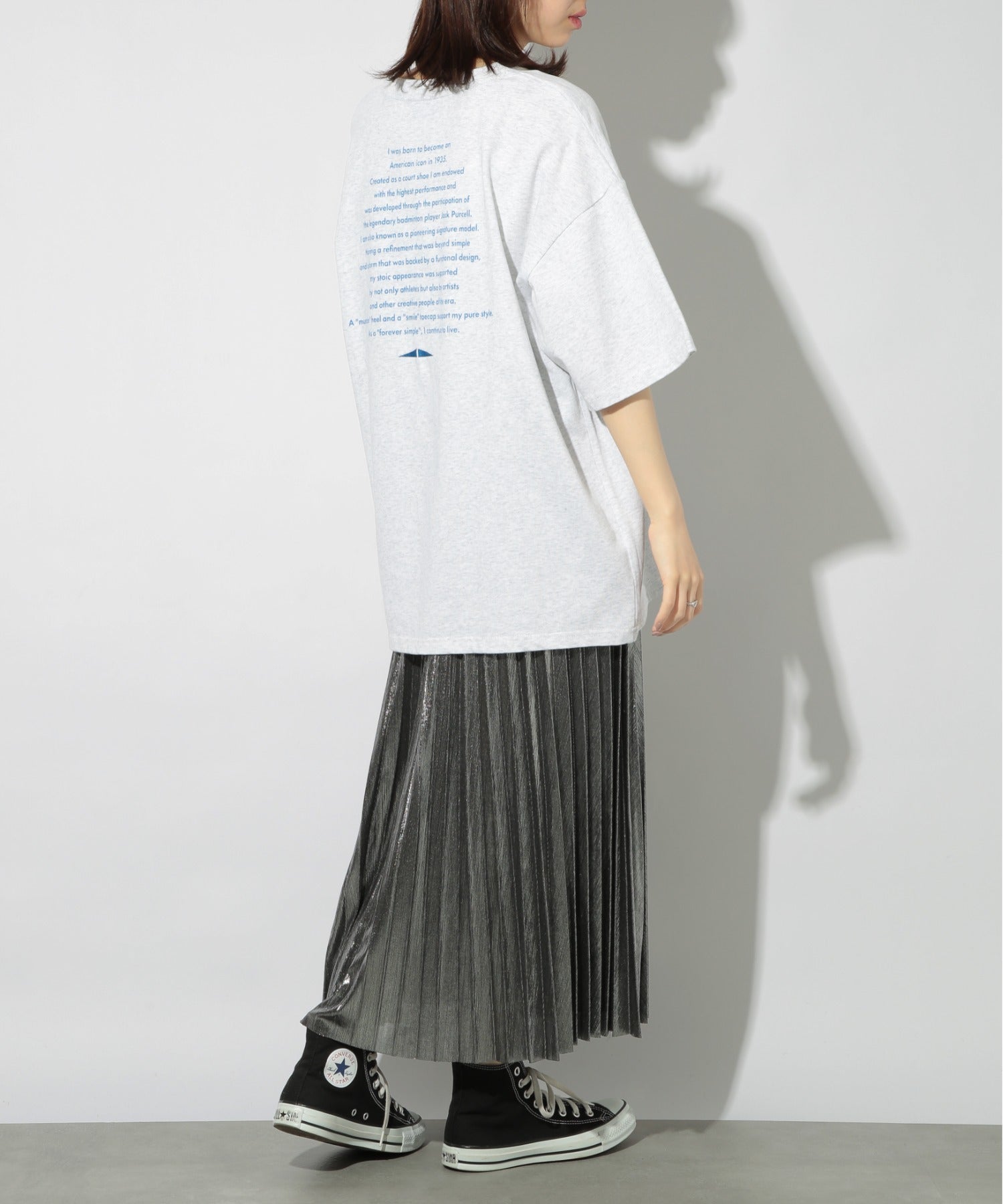 コンバース CONVERSE 【CONVERSE / コンバース】天竺 チャックテイラーグラフィック 半袖 Tシャツ オーバーサイズ バックプリント プリントT 4222ー4800