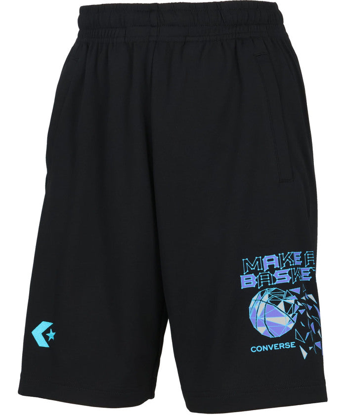 コンバース CONVERSE コンバース CONVERSE バスケット JR. プラクティスパンツ   ポケット付き   CB461852 （1911 ブラック×ホワイト） 1911 ブラック×ホワイト
