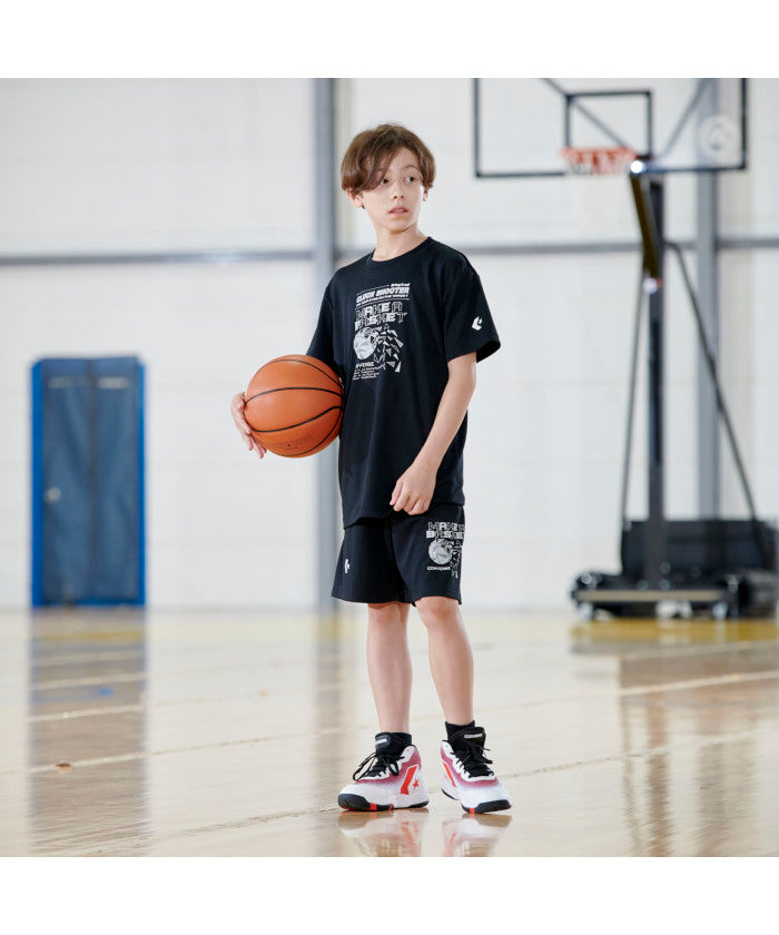 コンバース CONVERSE コンバース CONVERSE バスケット JR. プラクティスパンツ   ポケット付き   CB461852 （1911 ブラック×ホワイト） 1911 ブラック×ホワイト