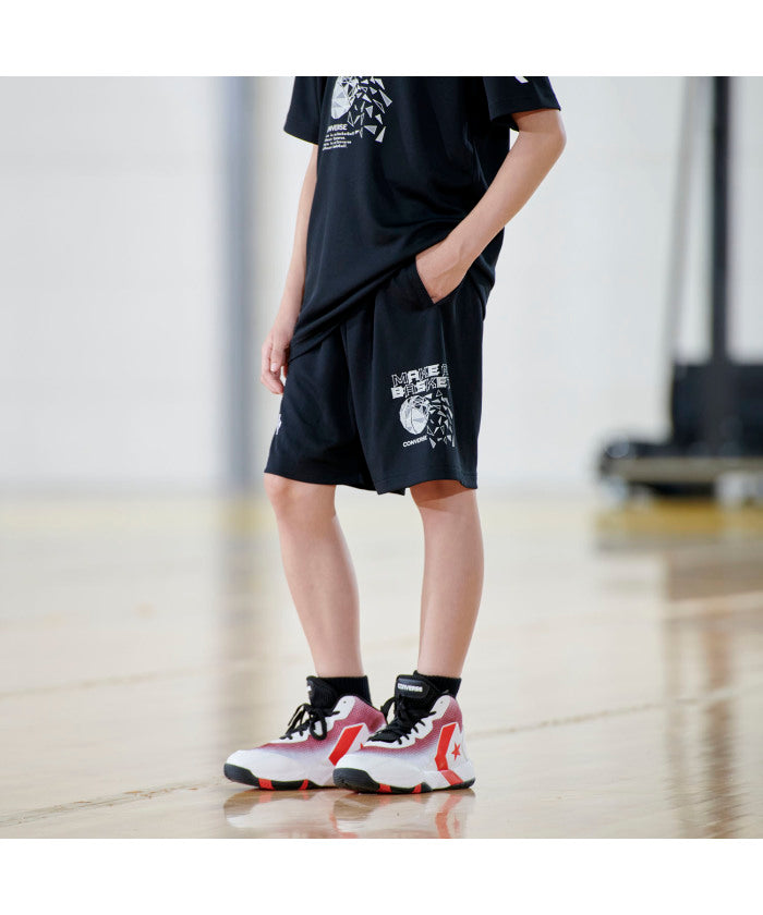 コンバース CONVERSE コンバース CONVERSE バスケット JR. プラクティスパンツ   ポケット付き   CB461852 （1911 ブラック×ホワイト） 1911 ブラック×ホワイト