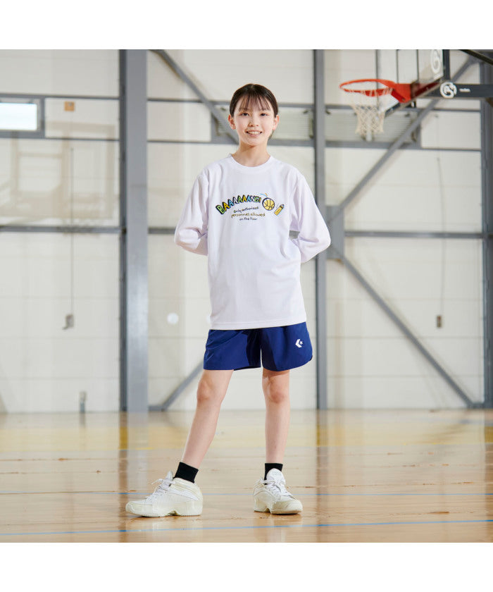 コンバース CONVERSE コンバース CONVERSE バスケット JR. プリントロングスリーブ  CB452358L （1100 ホワイト） 1100 ホワイト