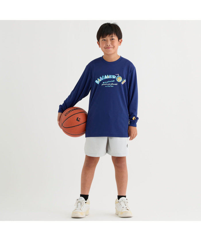 コンバース CONVERSE コンバース CONVERSE バスケット JR. プリントロングスリーブ  CB452358L （1100 ホワイト） 1100 ホワイト