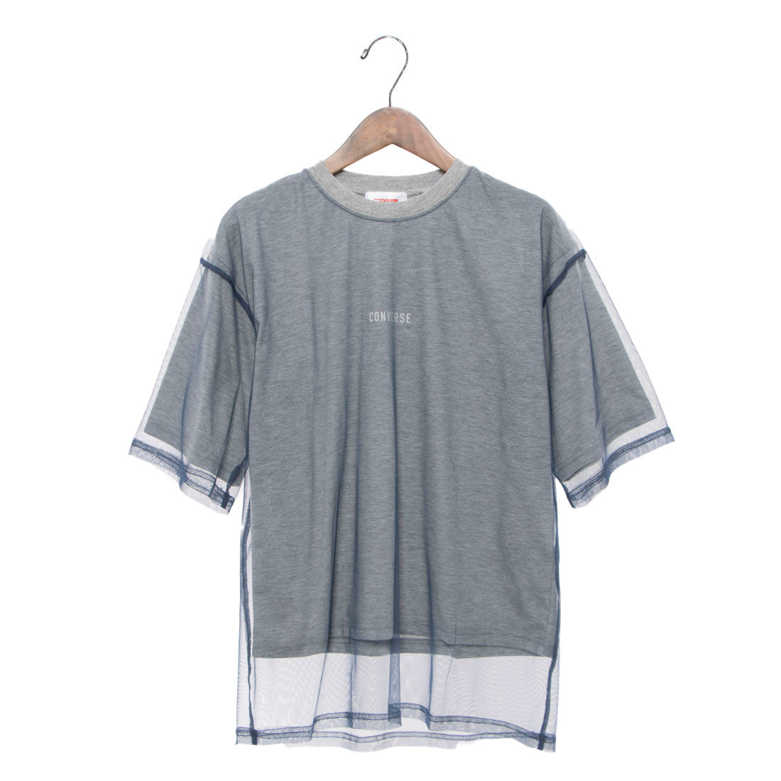コンバース CONVERSE CONVERSE チュール レイヤード風 Tシャツ （モクグレー） モクグレー