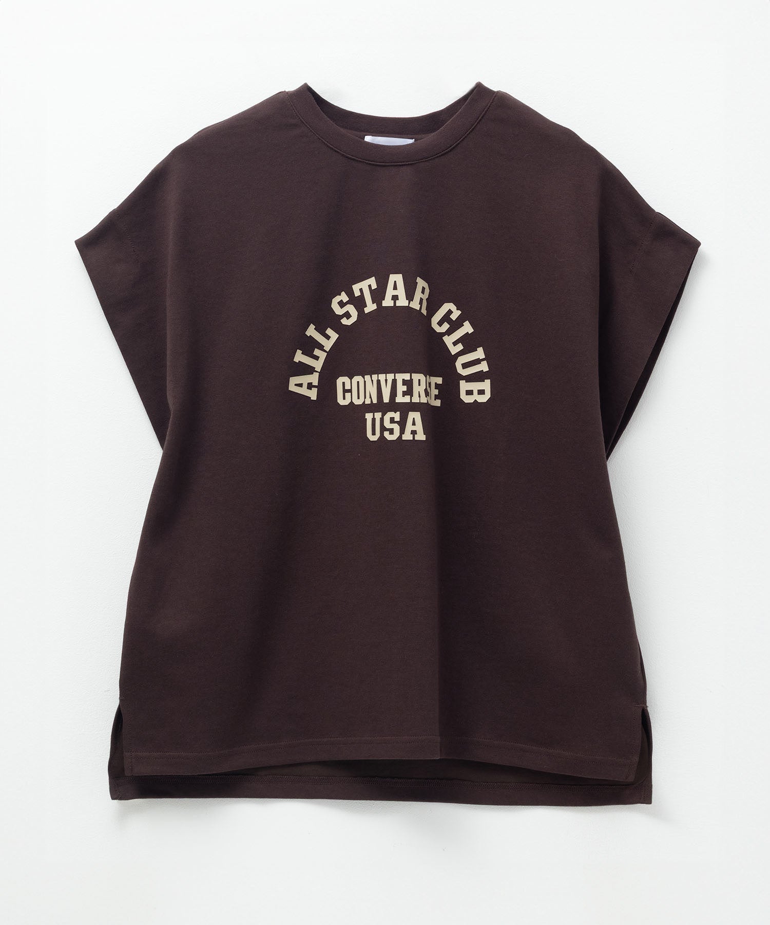 コンバース CONVERSE ポンチ素材 ボックスシルエットTシャツ （ベージュ） ベージュ