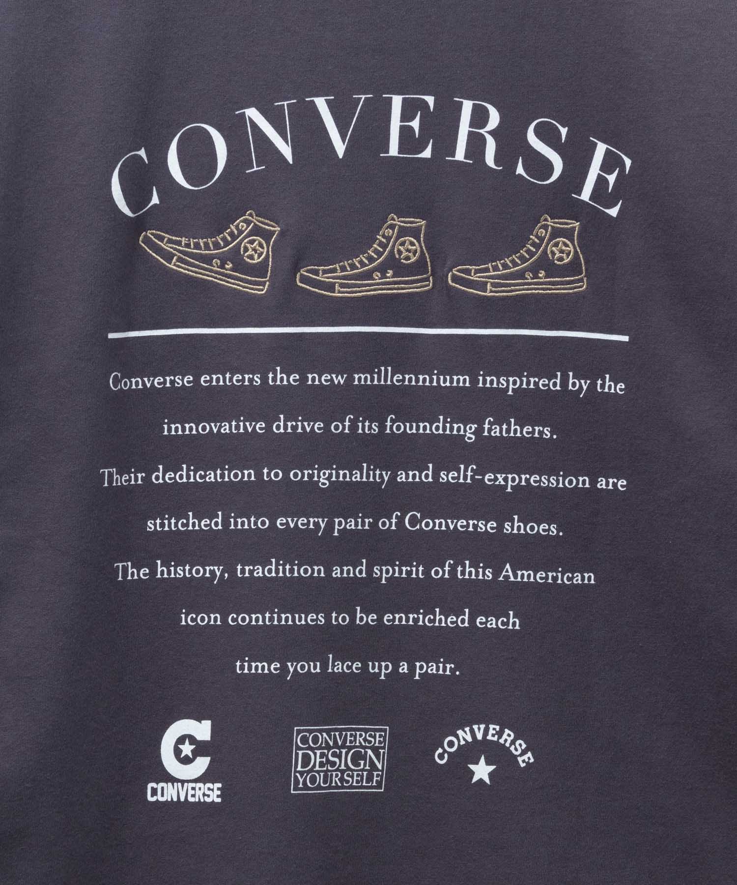 コンバース CONVERSE ポンチ素材 裾ラウンドTシャツ （オフホワイト） オフホワイト