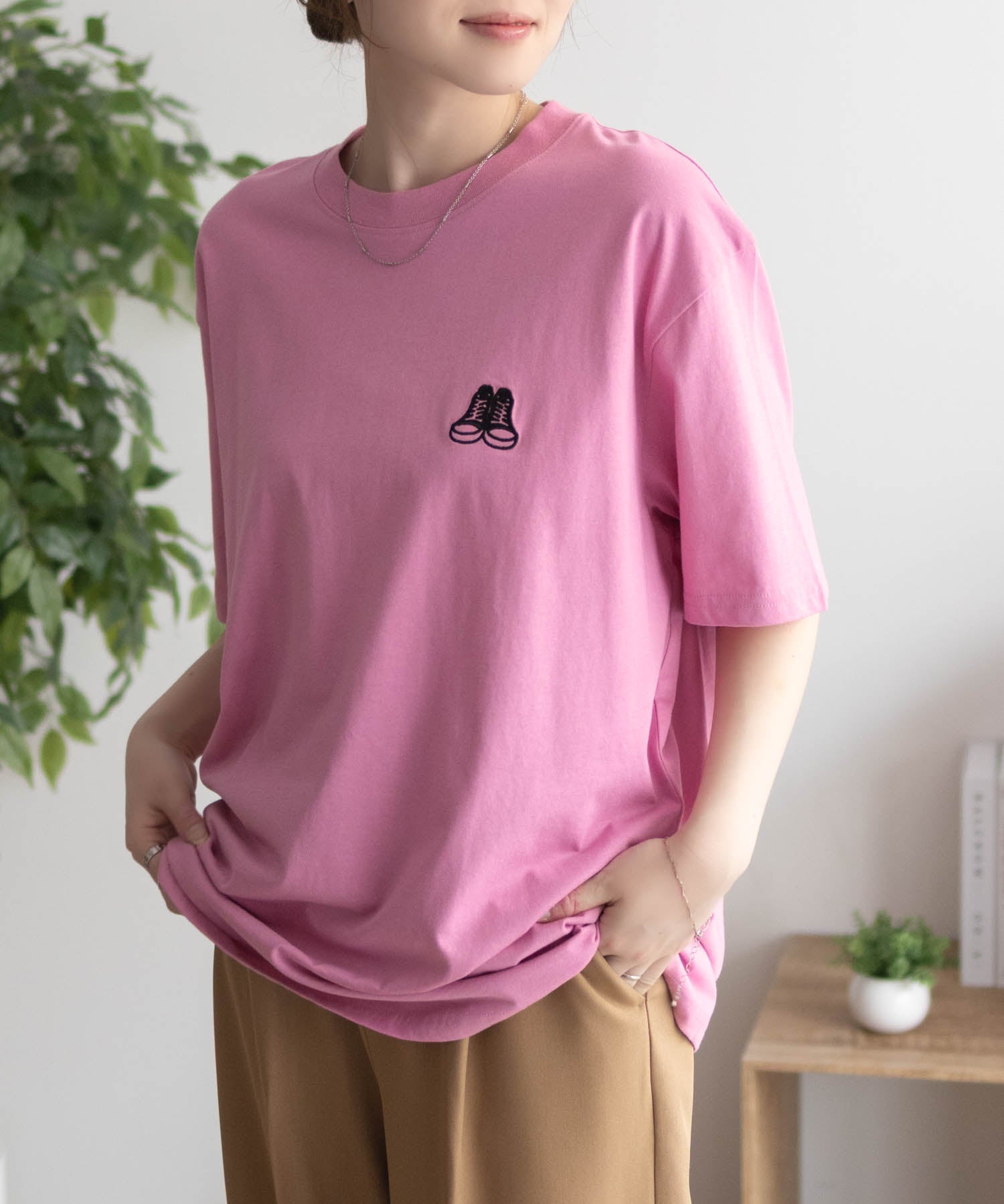 コンバース CONVERSE バックBOXプリントTシャツ （ピンク） ピンク