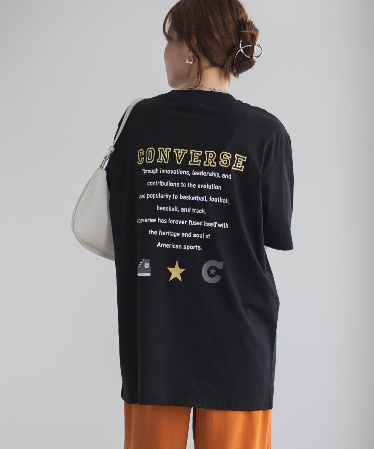 コンバース CONVERSE バック刺繍ルーズTシャツ （サックス） サックス