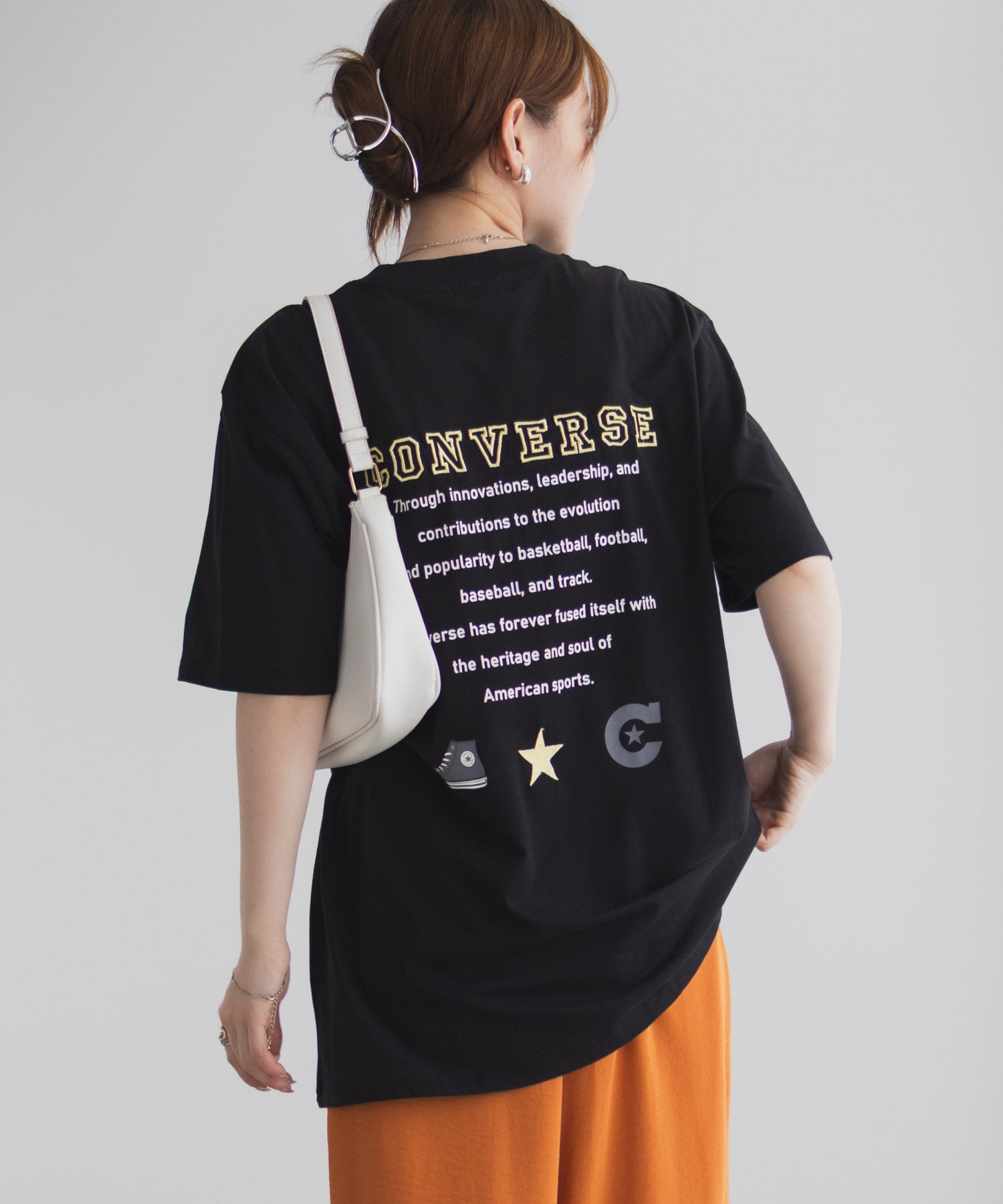 コンバース CONVERSE バック刺繍ルーズTシャツ （サックス） サックス