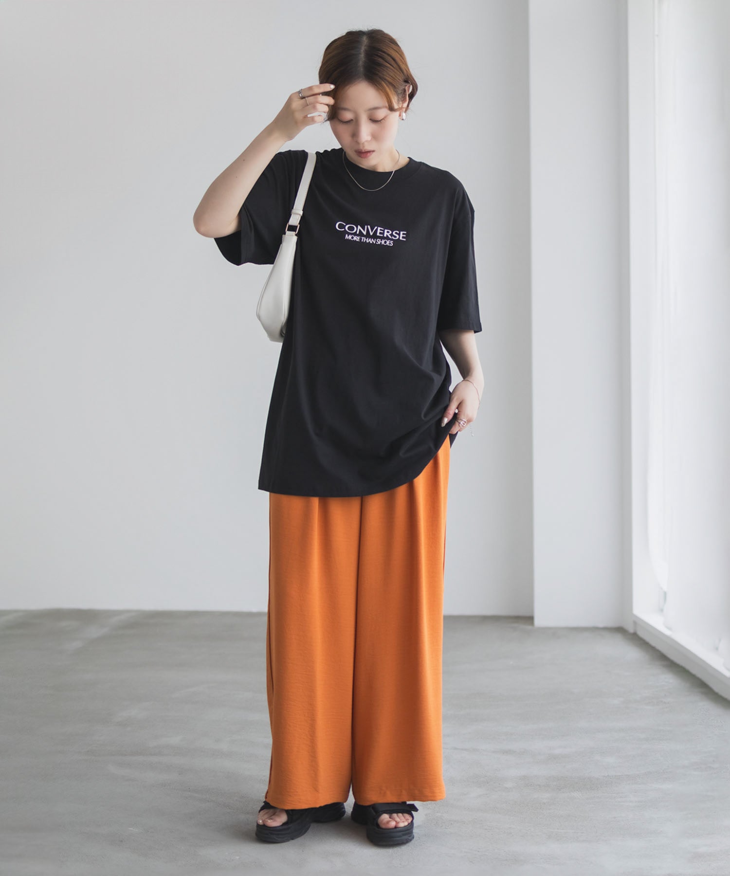 コンバース CONVERSE バック刺繍ルーズTシャツ （サックス） サックス