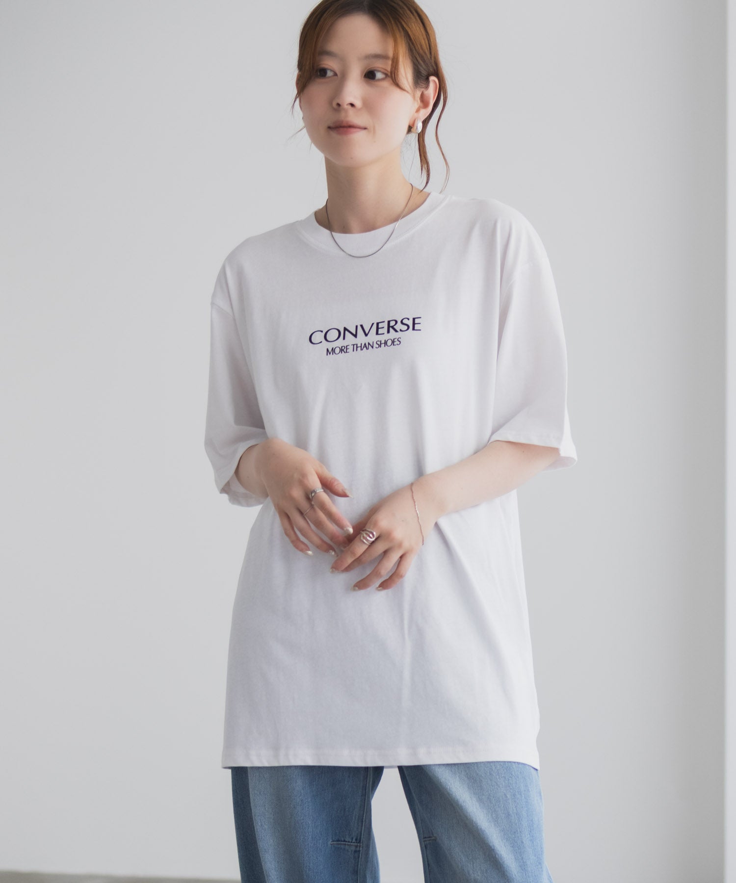 コンバース CONVERSE バック刺繍ルーズTシャツ （サックス） サックス