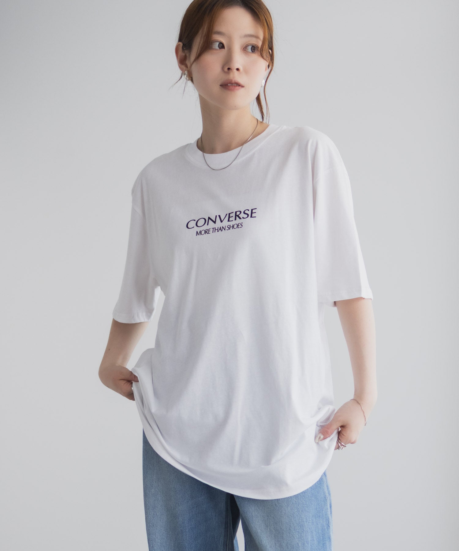 コンバース CONVERSE バック刺繍ルーズTシャツ （サックス） サックス