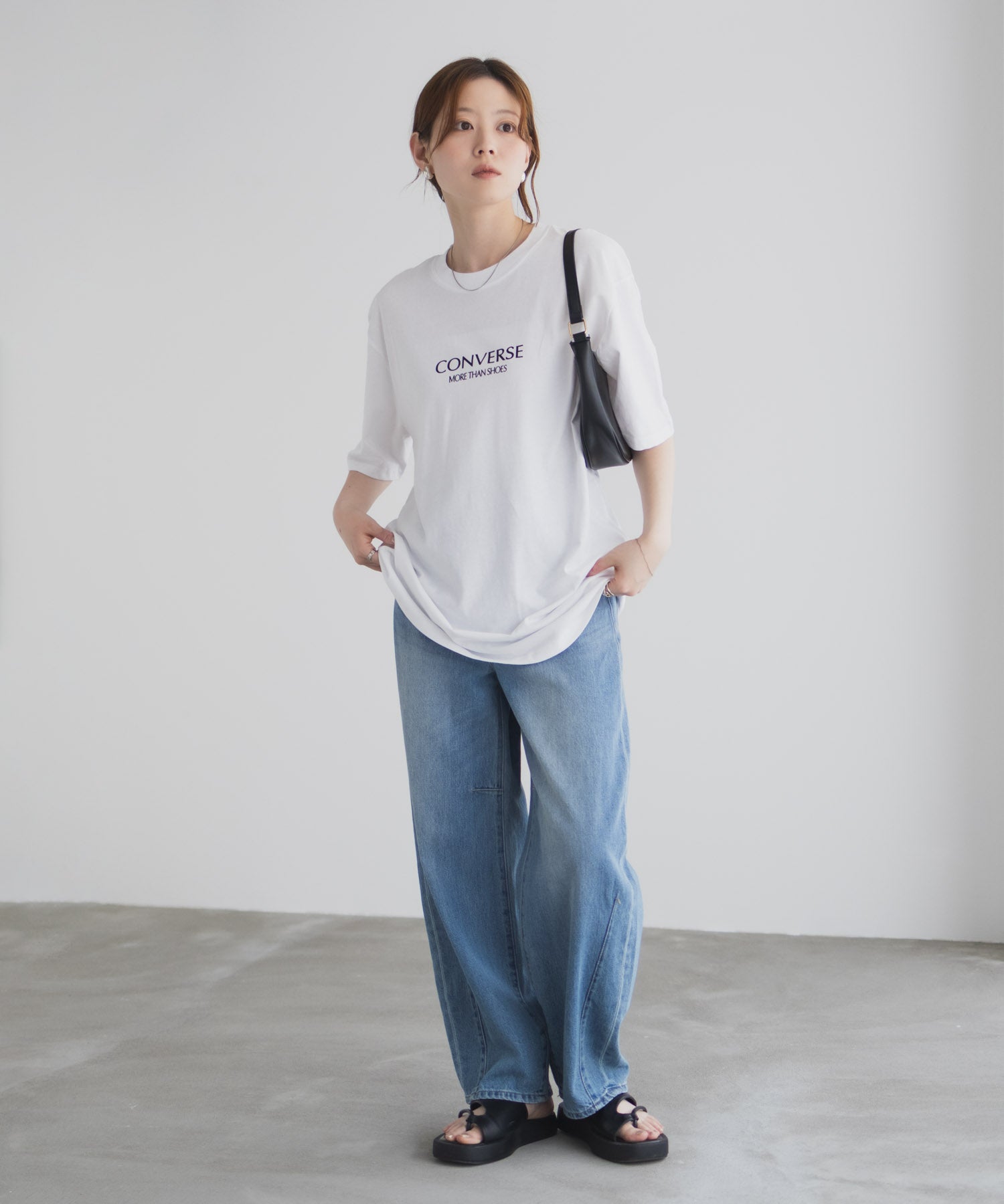 コンバース CONVERSE バック刺繍ルーズTシャツ （サックス） サックス