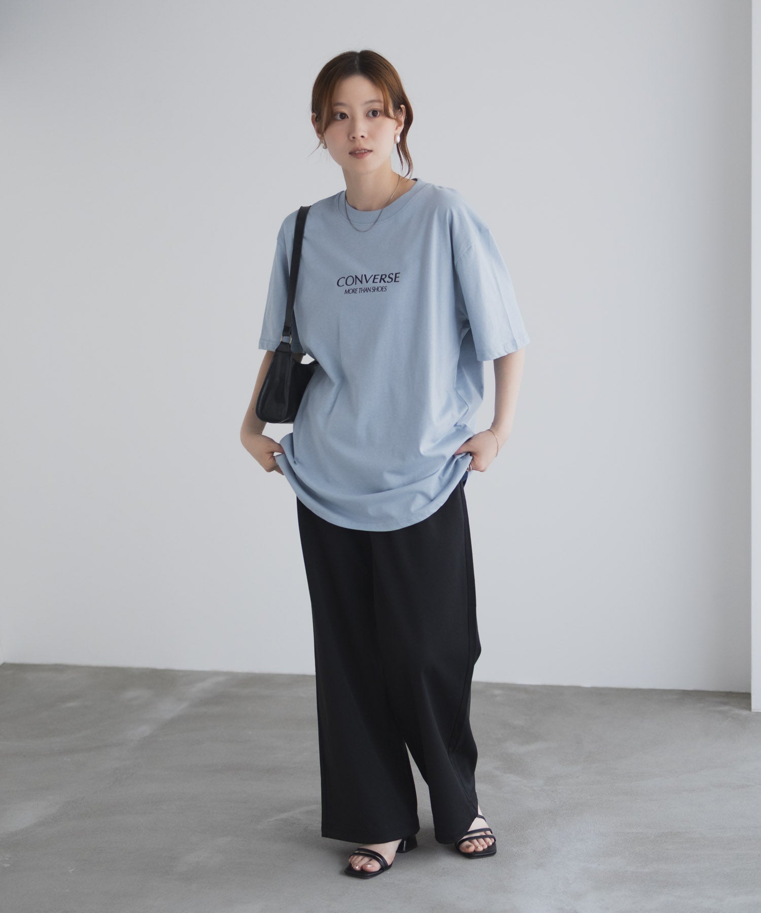 コンバース CONVERSE バック刺繍ルーズTシャツ （サックス） サックス