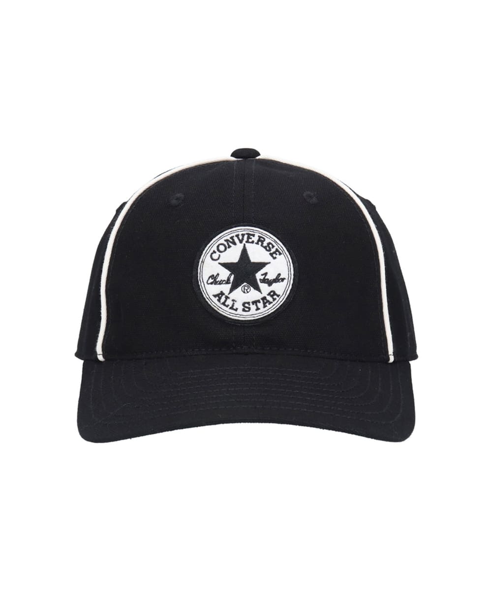 コンバース CONVERSE CONVERSE FELT WAPPEN CANVAS 6P CAP / コンバース （BLACK (01)） BLACK (01)