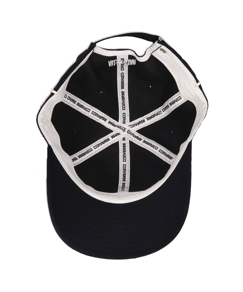 コンバース CONVERSE CONVERSE FELT WAPPEN CANVAS 6P CAP / コンバース （BLACK (01)） BLACK (01)