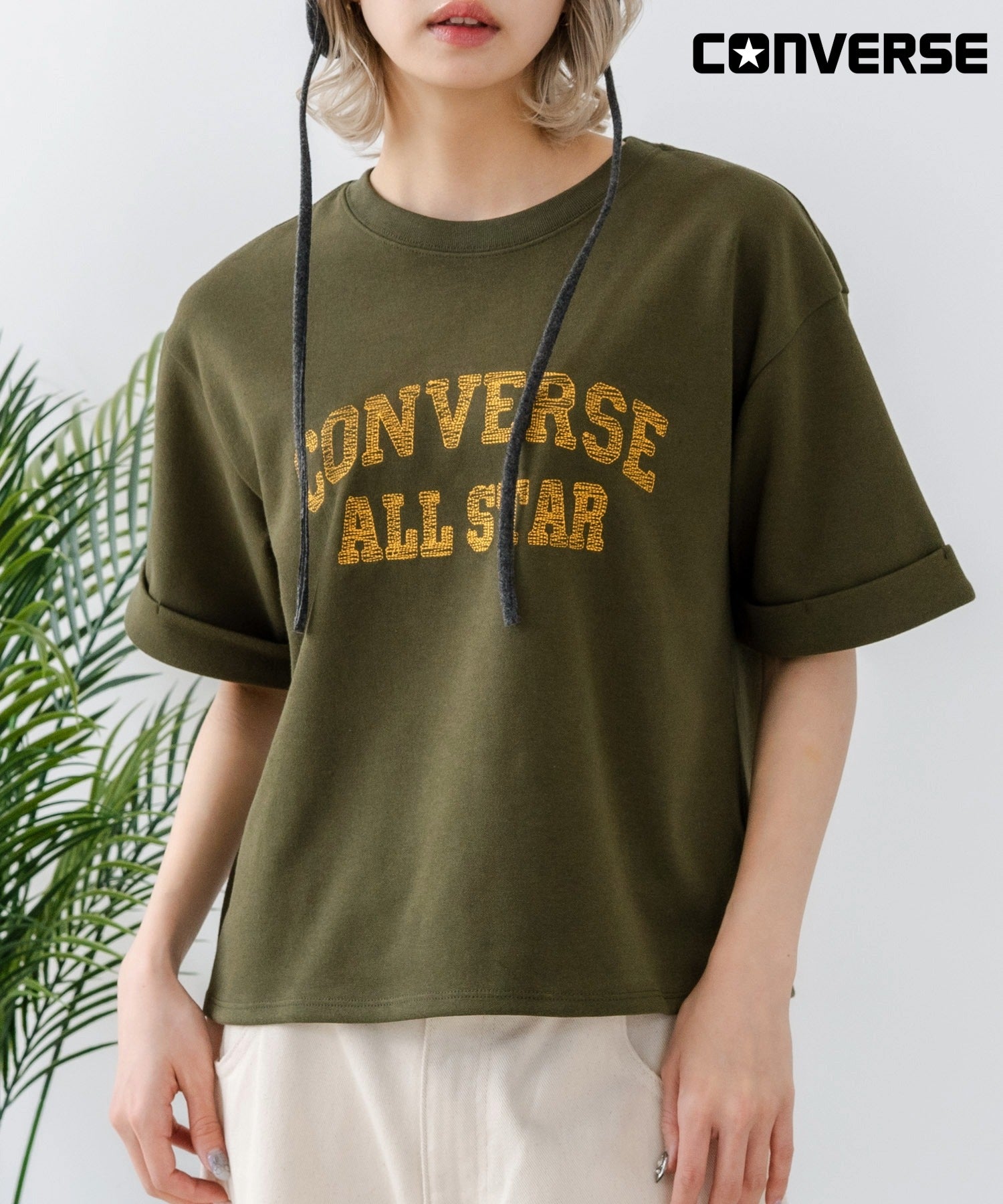 コンバース CONVERSE CONVERSE プレーティング ロールアップT （カーキ） カーキ