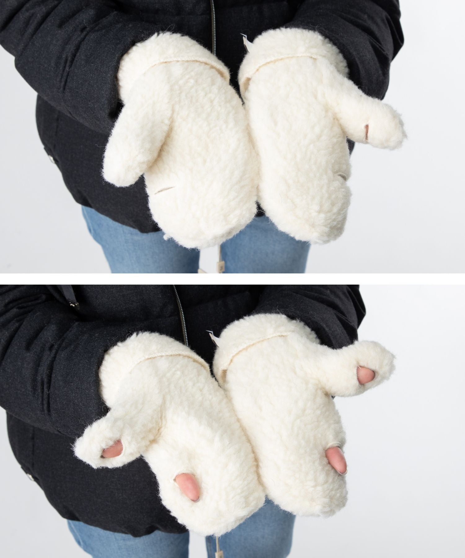 COLD BREAKER COLDBREAKER FREEZE MITTENS with SLITS FM-SLIT Gloves for Women Fingerless Mittens