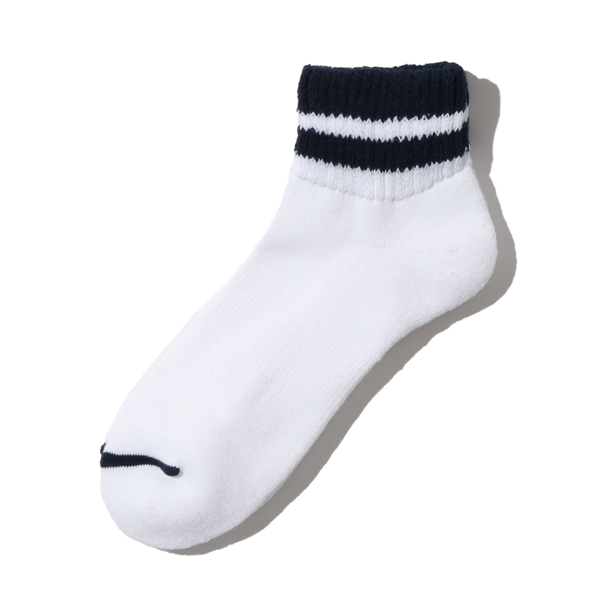 コンフィーソックス COMFY SOCKS LINE ANKLE （WHITE/CLASSIC NAVY） WHITE/CLASSIC NAVY