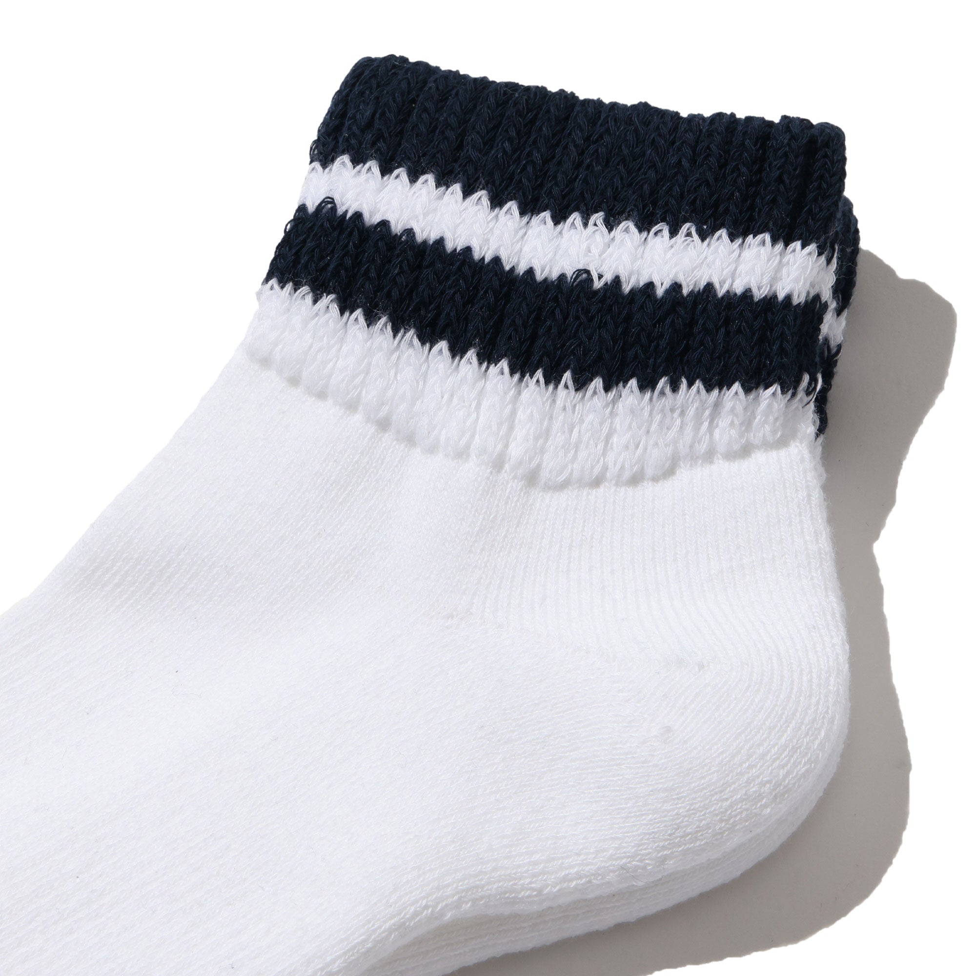 コンフィーソックス COMFY SOCKS LINE ANKLE （WHITE/CLASSIC NAVY） WHITE/CLASSIC NAVY