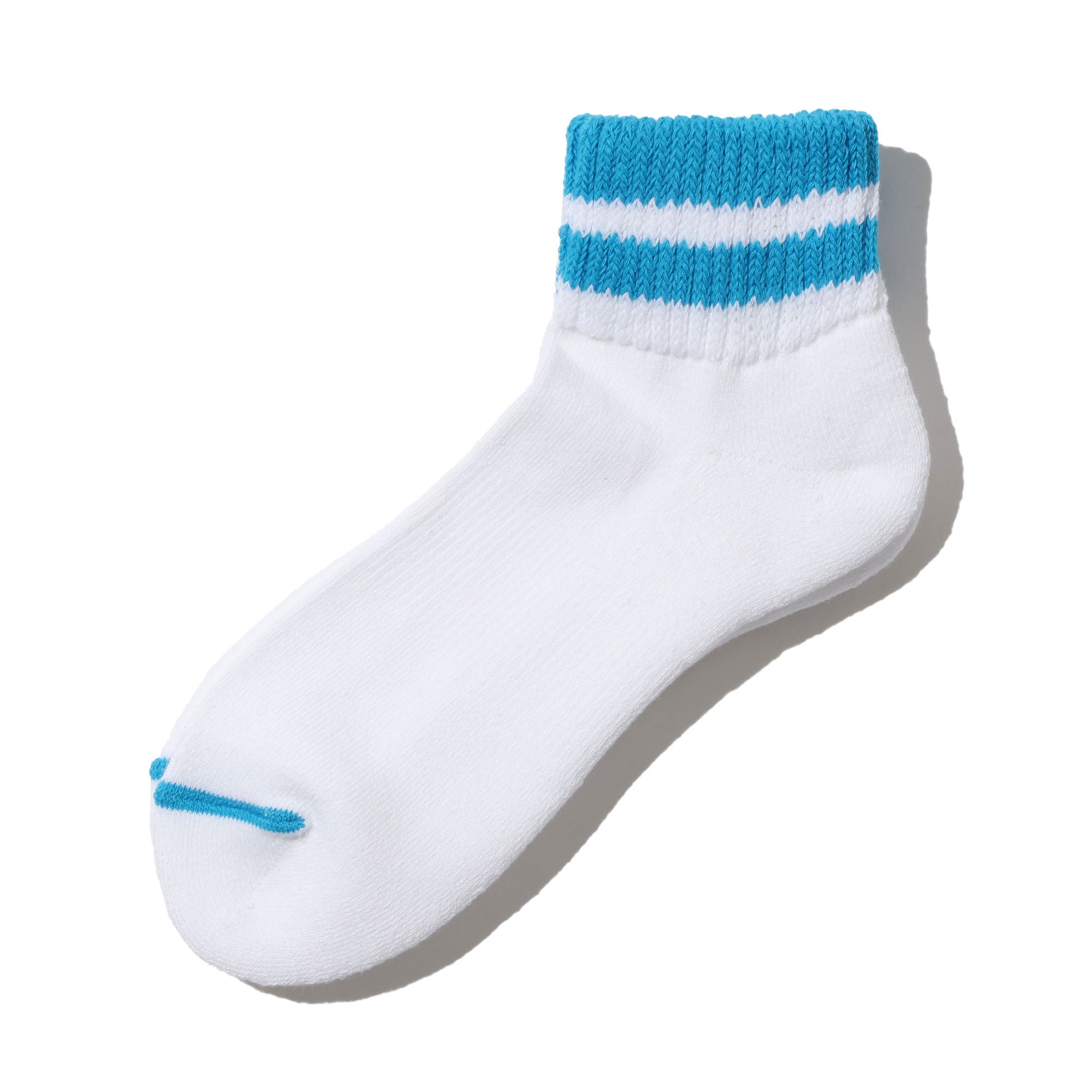 コンフィーソックス COMFY SOCKS LINE ANKLE （WHITE/AQUA） WHITE/AQUA